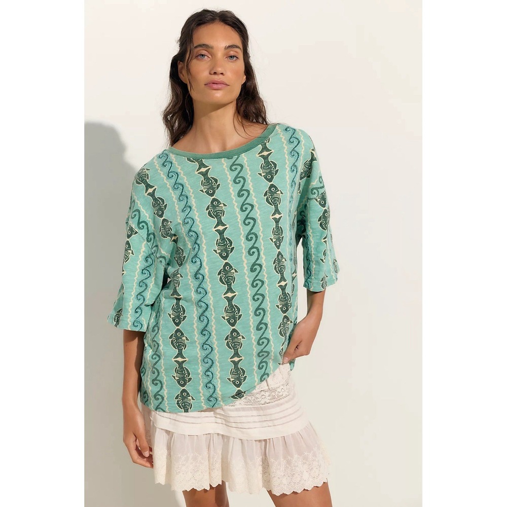 NWT We The Free People Fish By The Sea Kissing Oversized Large/L T Shirt Sold Ou